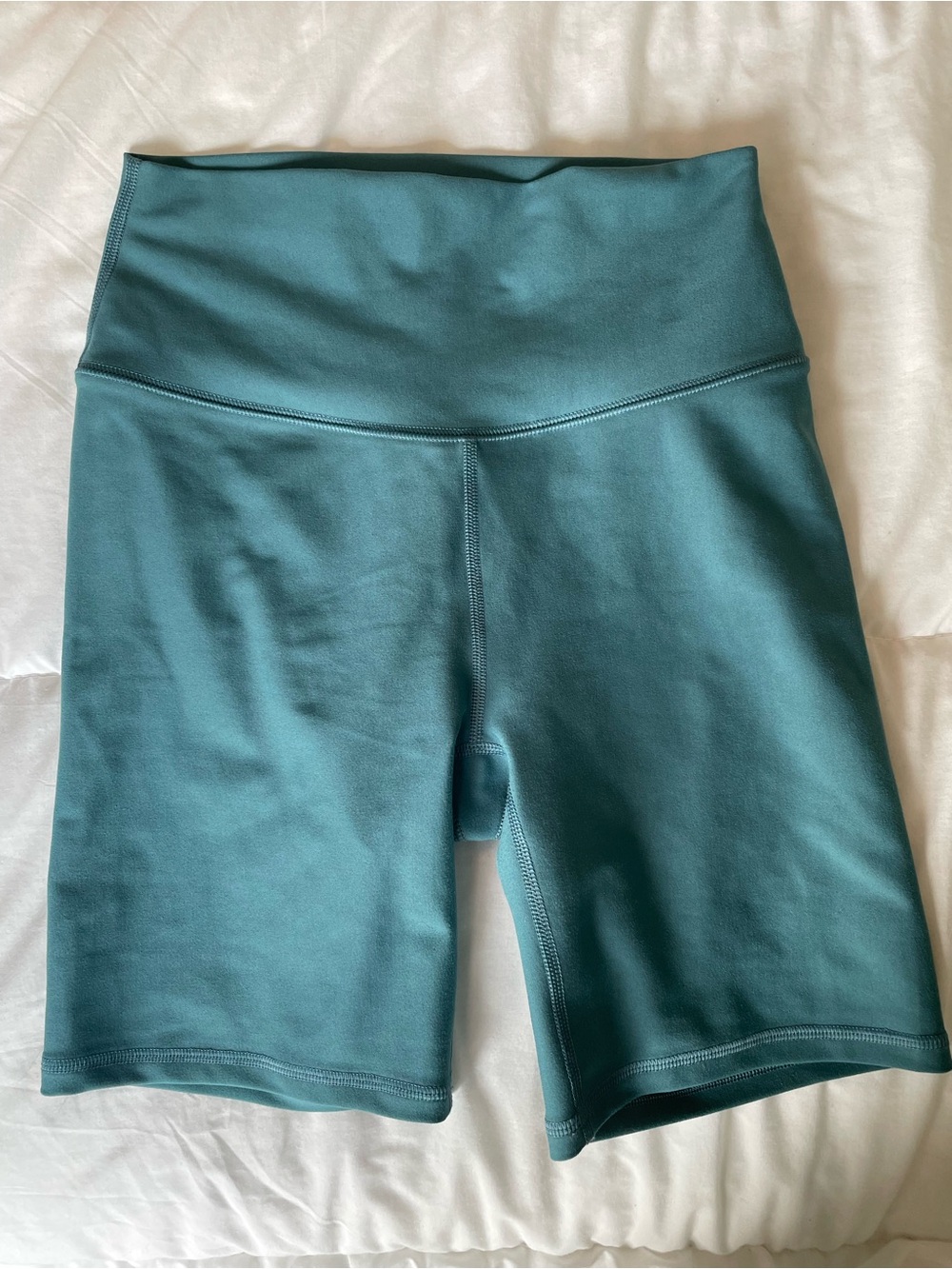 Abercrombie YPB Teal High-Rise Bike Shorts